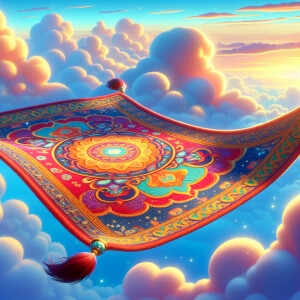 A magic carpet float sky