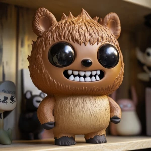 A stylized designer toy version of the meme character Meme DOGE,...