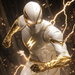 Create an ANSI art depiction of Godspeed, the DC Comics characte...