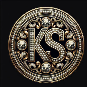 Design a round dual logo featuring the letters 'KS' in a circula...