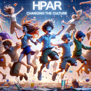 "Experience the magic of childhood joy and the promise of a brighter future with HPAR's hyper-realistic high-resolution image. Against a backdrop of exuberant children playing, our powerful slogan 'HPAR CHANGING THE CULTURE' takes center stage, symbolizing our mission to reshape the world. Every detail of laughter, friendship, and boundless energy is captured in stunning clarity, inviting viewers to immerse themselves in the moment. Join us in envisioning a culture where diversity is celebrated, barriers are broken, and possibilities are endless. HPAR: Inspiring change and redefining the future through the spirit of play."