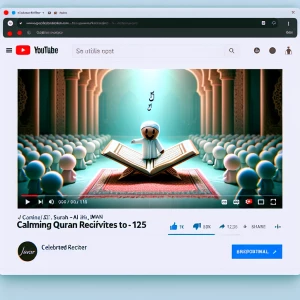 Make a you tube post for relaxing quraan recitation to sorat Ali Imrab 100-125 and make sure to write the title and the richter name which is Dr. Samy Adel