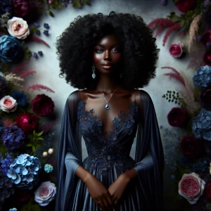 A captivating full-body shot of an exceptionally beautiful woman...