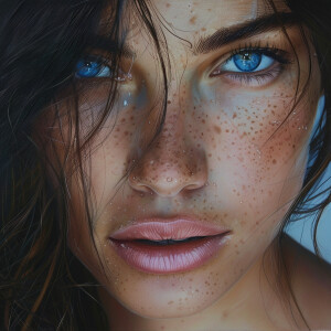 A girl with blue eyes