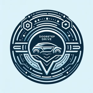Create a modern and sophisticated logo for "Doorstep Drive," inc...
