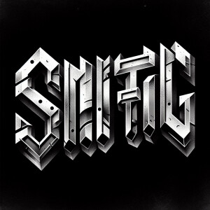 The words “SOMETHING“ in the style of Nine Inch Nails logo