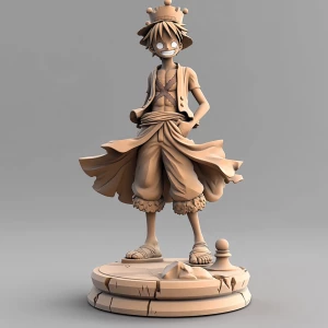 Create a standard-sized chess piece with a circular base, design...