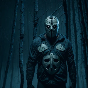 Create an image of Jason Voorhees, the iconic character from the...