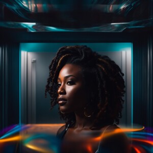 create a  ultra high resolution 3d  beautiful African American w...