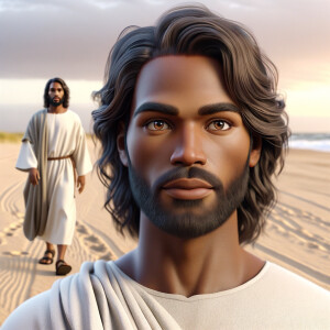 Create a 3-D realistic picture of a beautiful African-American J...