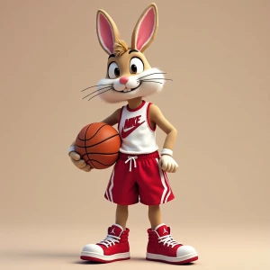 Lola  bunny wearing air jordan clothing and shoes