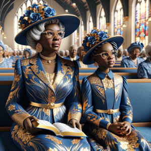 Adjust the 3-D realistic image to depict the African-American gr...