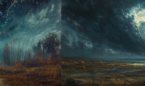 нарисуй картинку на которой видно ветер в пустом пространстве --...