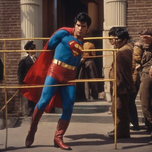Live action 1970 Superboy held captive by the mob,masterpiece,hi...