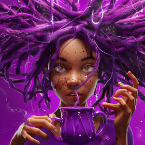 create a  ultra high resolution 3D beautiful African American ch...