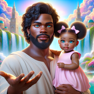 Create a 3D realistic artwork featuring the phrase 'Jesus Saves'...