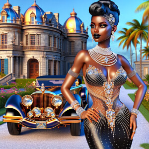 Create a vibrant, 3-D realistic illustration of an light skin, H...