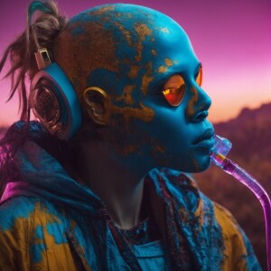 a zombie with syringes in the body