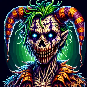 A decayed Joker  in the style of H.P. Lovecraft. Joker  appears...