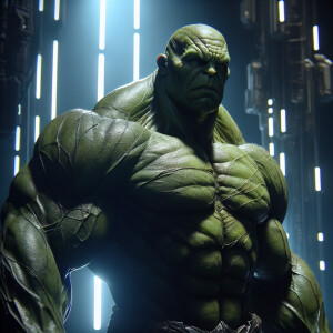 (Hulk)created in the style of Yautja's (Hunter Predator),ultra-d...