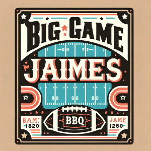 Make a sign that looks like a football field that says Big Game...