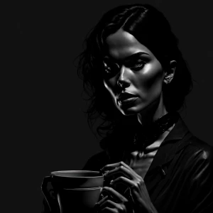 woman and cup of coffee