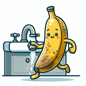 Anthro dirty banana running bath water