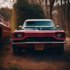 Front end of pickup truck, back end of a camaro