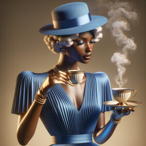 Create a 3-D realistic image of a light skinned skin African Ame...