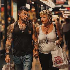 Photorealism,realism,a man beefy muscular criminal tattoed walki...