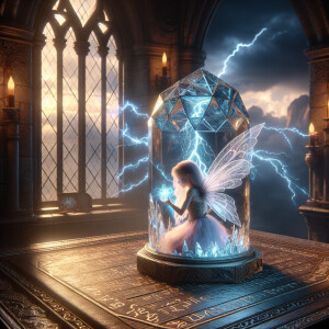 Photorealistic, High-Detail, 8k Resolution. A young fairy with s...