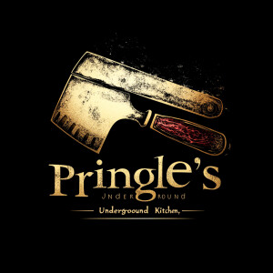Create a logo for "Pringle's Underground Kitchen," encapsulating...