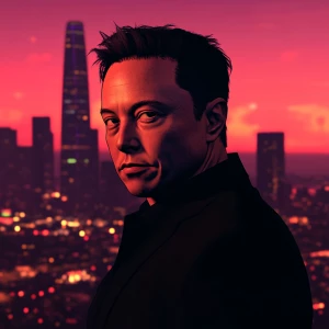 generte elon musk in GTA style