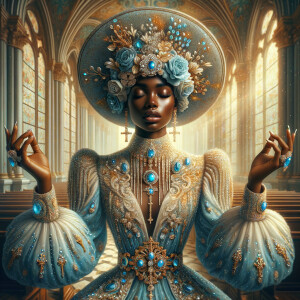 Create an illustration that embodies spirituality and a deep con...