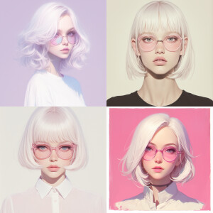 Create a realistic Polaroid-style image of a stunning young woma...