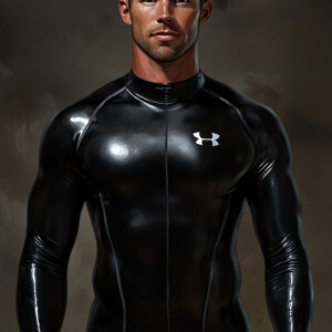 Create a hyper-realistic image of Curtis Kowe, a 27-year-old fit...