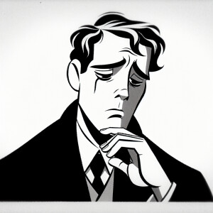 a person who is sad and depressed because his love has left him...