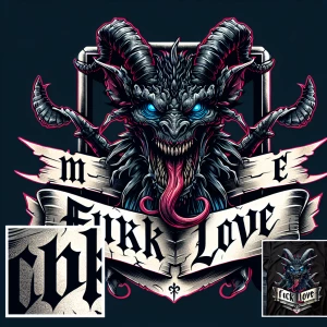 A complicated banner logo for the t shirt brand [' M u e r t e '...