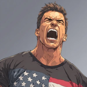 Angry Bative American shouting
