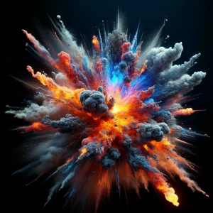 Generate a hyper-realistic visual representation of a powerful e...