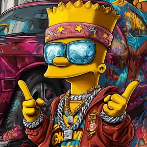 cartoob,ANSI art style  combined with storybook digital art inte...