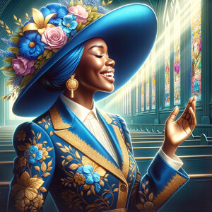 create a realistic airbrushed illustration of an African America...