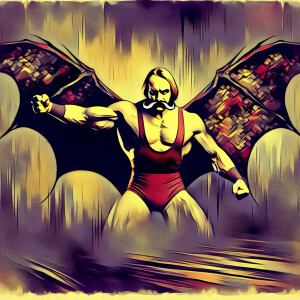 "Generate a image of a wrestler Hulk Hogan,reimagined with styli...
