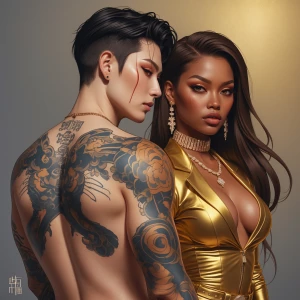 Create a semi-realistic, cinematic digital illustration of an in...