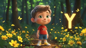 🆈 Y — Yellow Flowers
A cheerful little boy, around 5 years old,...