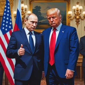 Trump with Putin in gta art style