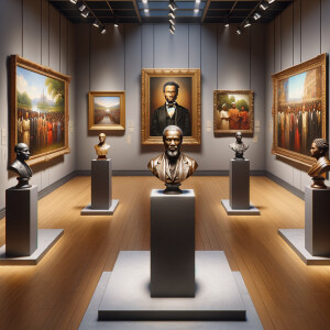 Design a close-up, detailed 3D view inside an African-American m...