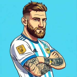 A cartoon character in the style of The Simpsons, resembling a f...