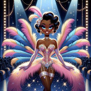 "Create an image of a vibrant female character that takes inspir...