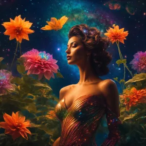 A luminous Dahlia Valentina ( fit tall supple boxum tanned Itali...